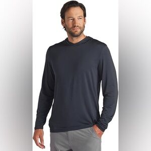 QÔR Gray Merino Blend Pullover Hoodie M